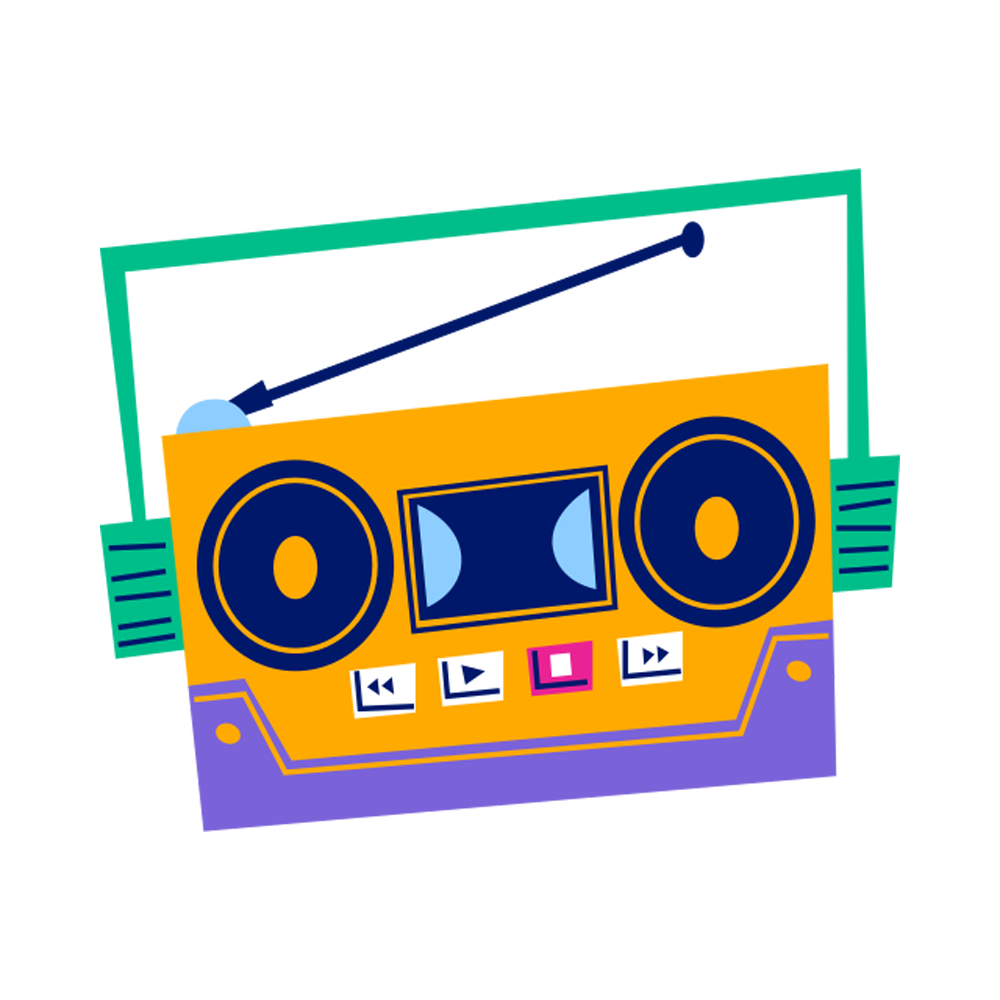 Radio Tape Free Sticker Transparent Image