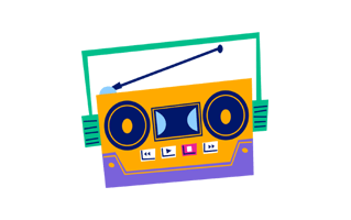 Radio Tape Free Sticker PNG