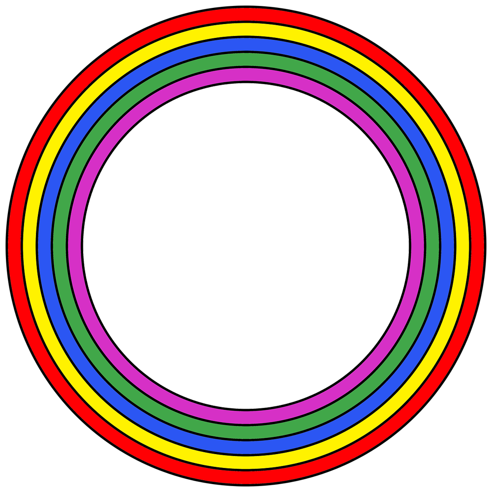 Rainbow Circle Frame Transparent Gallery