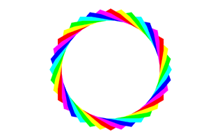 Rainbow Circle Frame PNG