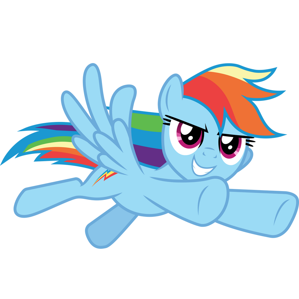 Rainbow Dash Flying  Transparent Image