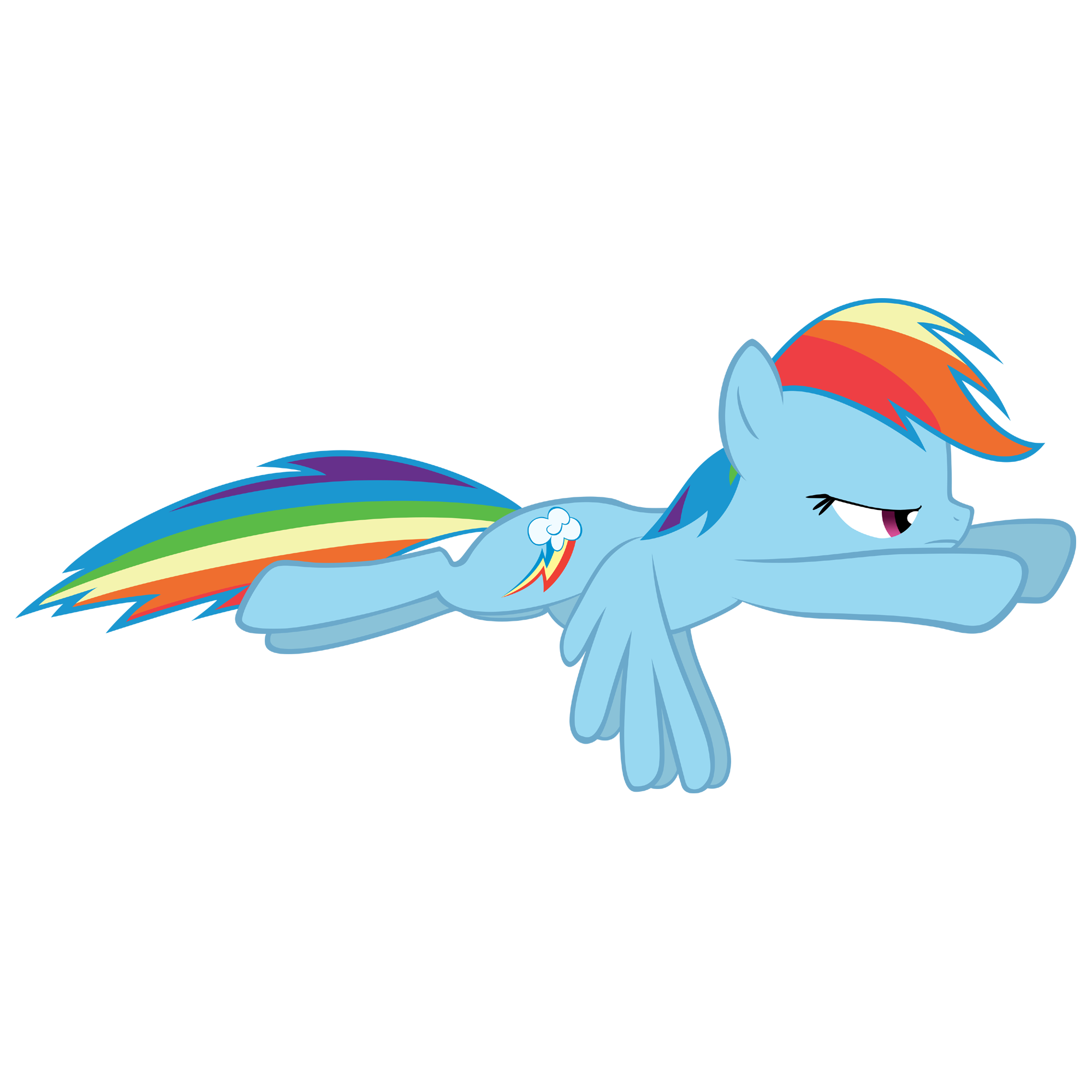 Rainbow Dash Flying  Transparent Clipart
