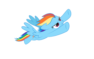 Rainbow Dash Flying PNG