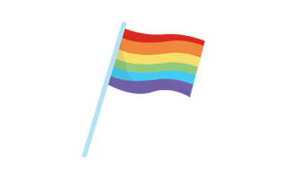 Rainbow Flag Free Sticker PNG