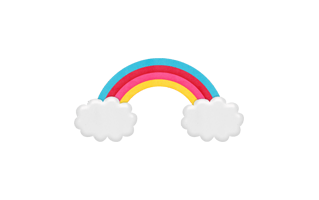 Rainbow With Cloud PNG