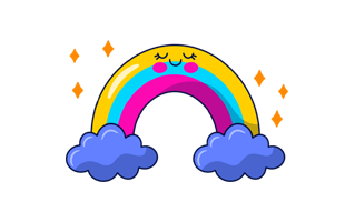 Rainbows Free Sticker PNG