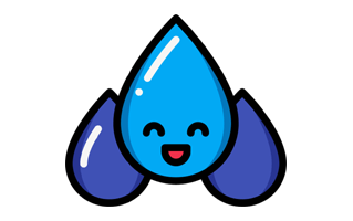 Raindrops Sticker PNG