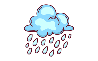 Raining Free Sticker PNG
