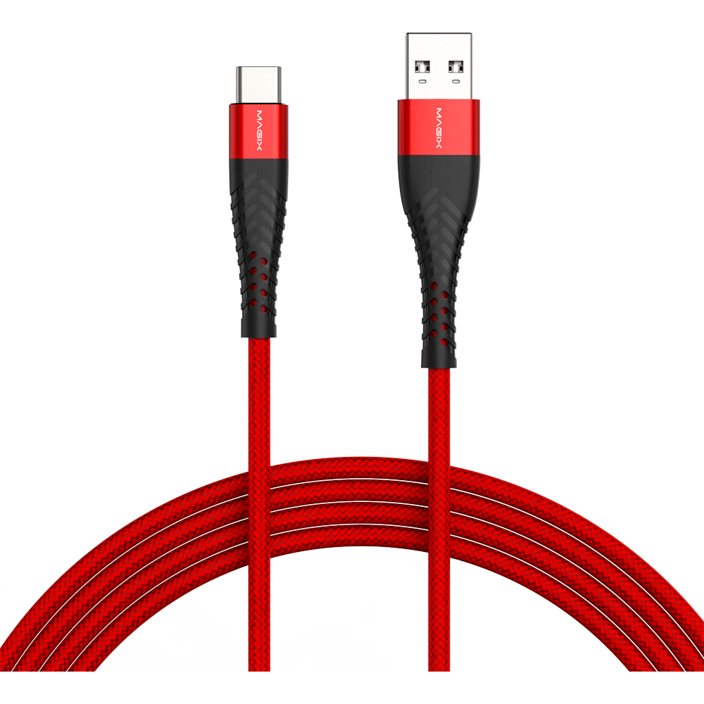 Red USB Cable Transparent Image