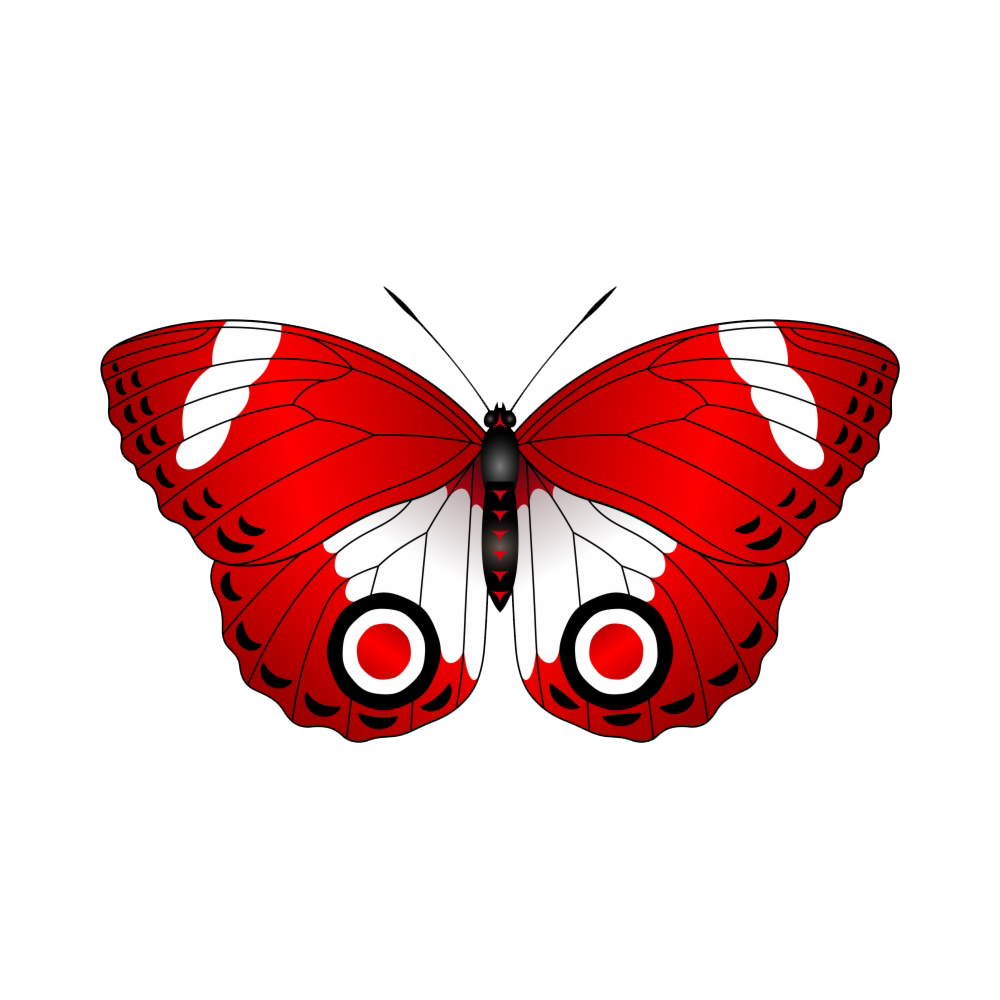 Red Butterfly Transparent Clipart