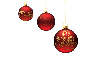Christmas Red Bubbles PNG
