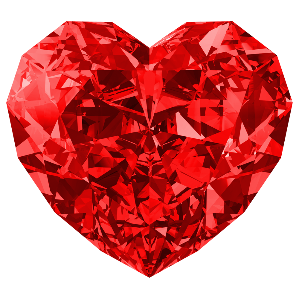 Red Diamond Heart Transparent Gallery