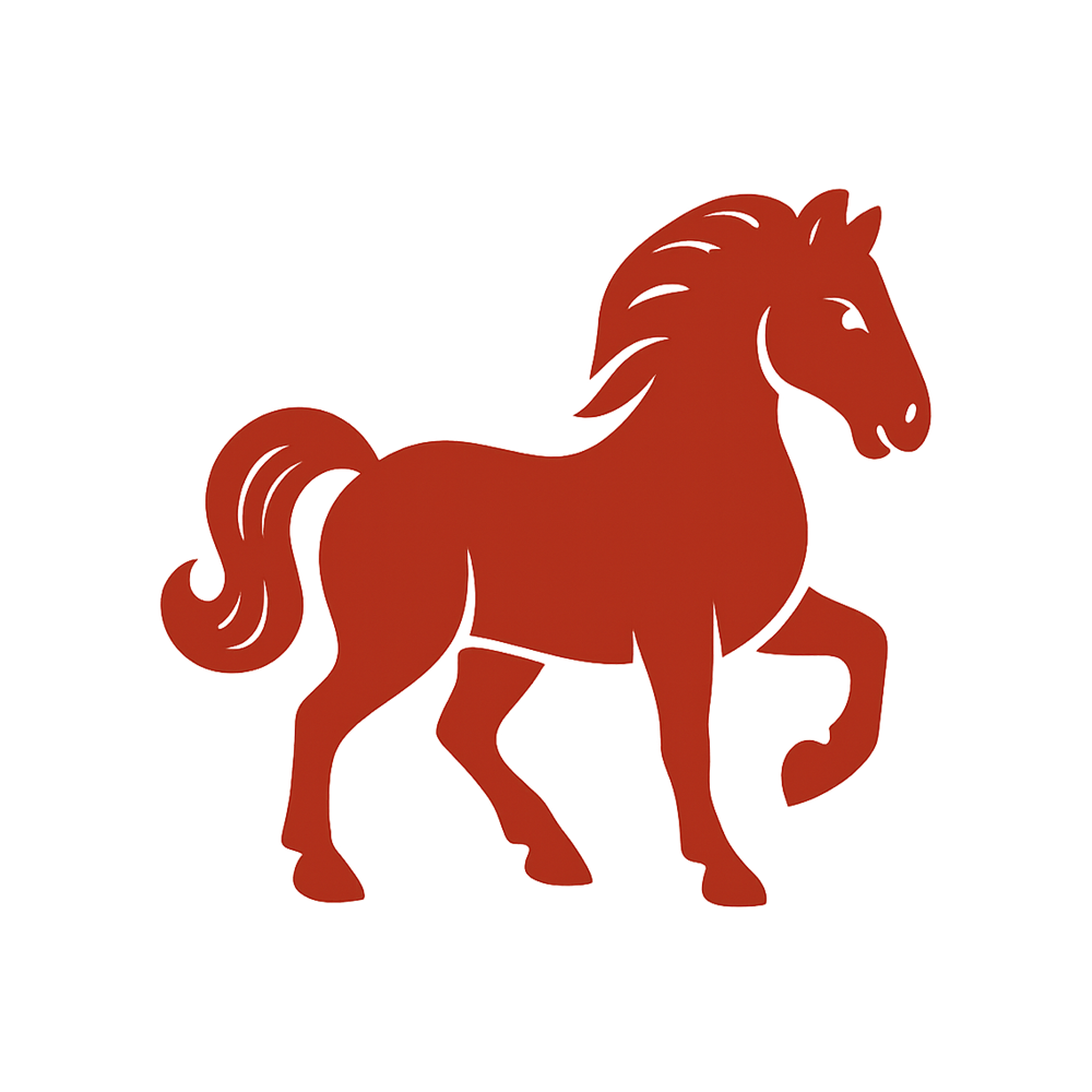 Red Horse 2026 Year Transparent Clipart
