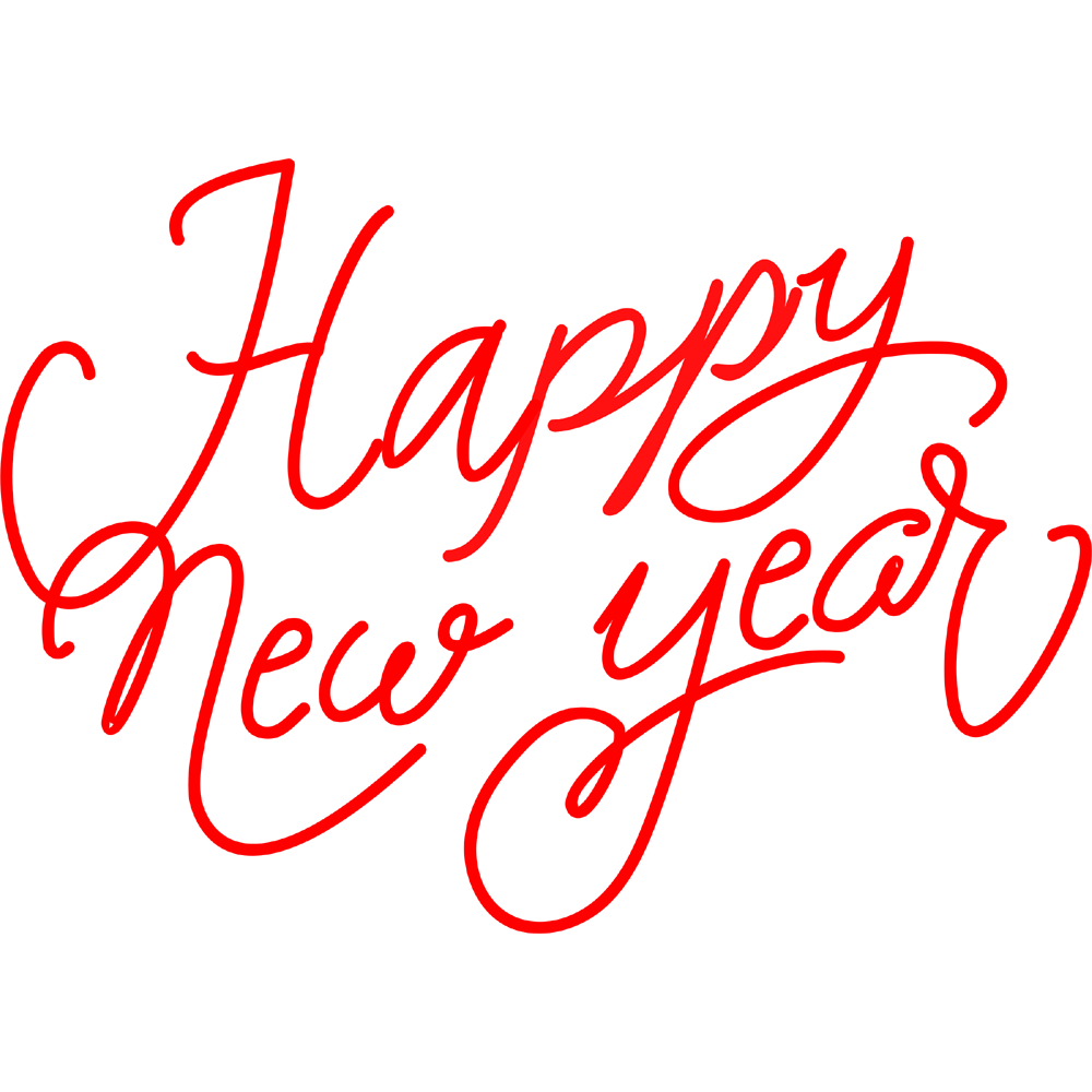 Red New Year Transparent Image