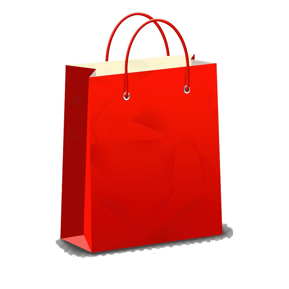 Red Paper Bag Transparent Clipart