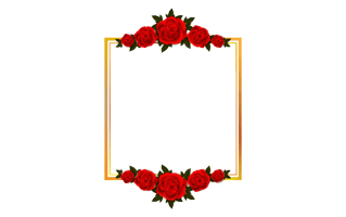 Red Rose Frame PNG