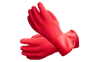 Red Rubber Gloves PNG