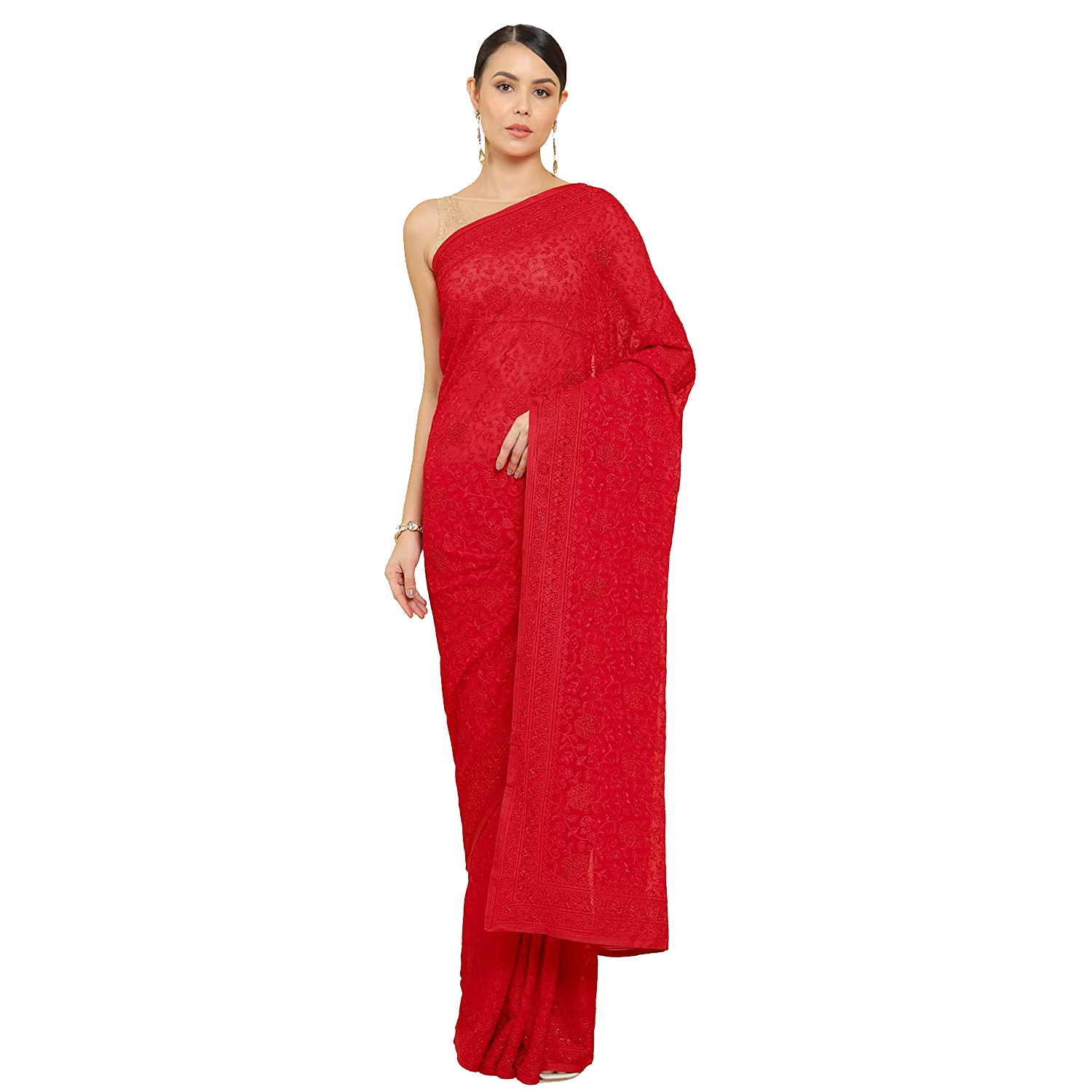 Red Saree Transparent Image