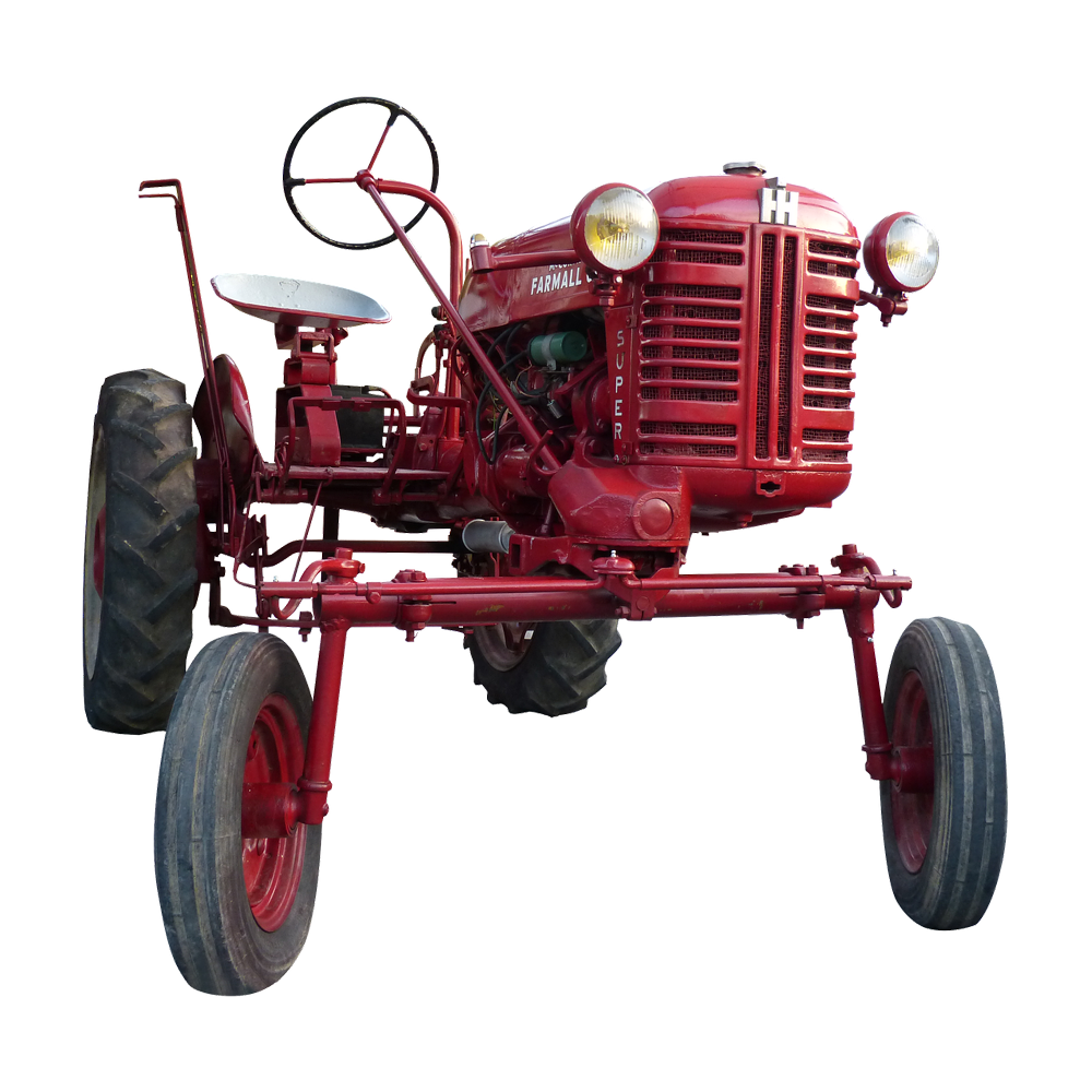 Red Tractor Transparent Clipart