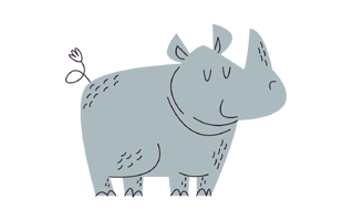 Rhino Sticker PNG