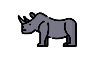 Rhinoceros Sticker PNG