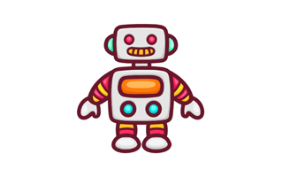 Robot Sticker PNG