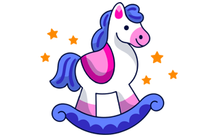 Rocking Horse Sticker PNG