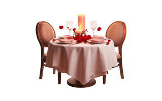 Round Dining Table PNG