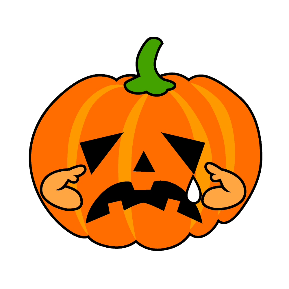 Sad Halloween Pumpkin  Transparent Image