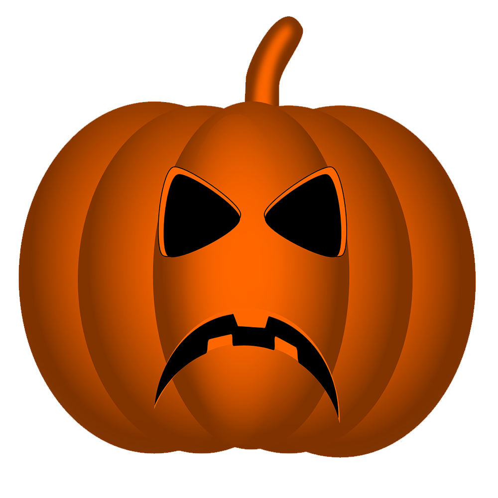 Sad Halloween Pumpkin  Transparent Photo
