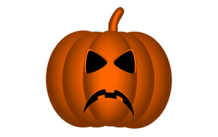 Sad Halloween Pumpkin PNG