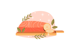 Salmon Free Sticker PNG