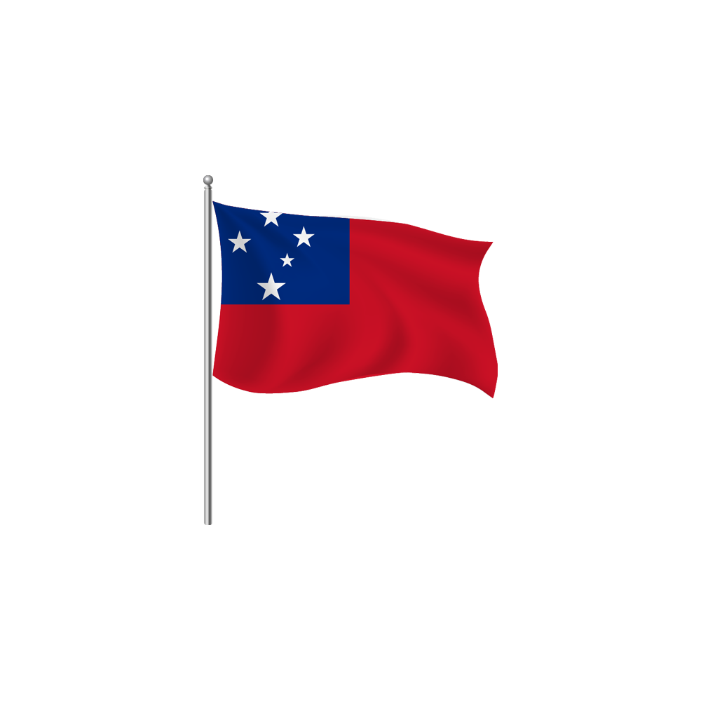 Samoa Flag Transparent Clipart