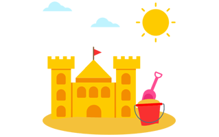 Sand Castle Free Sticker PNG