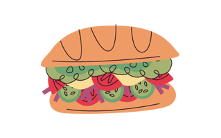 Sandwich Sticker PNG