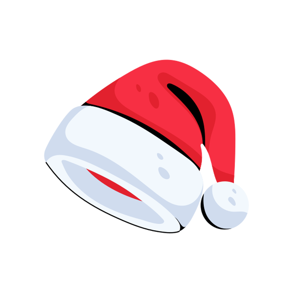 Santa Hat Sticker Transparent Image