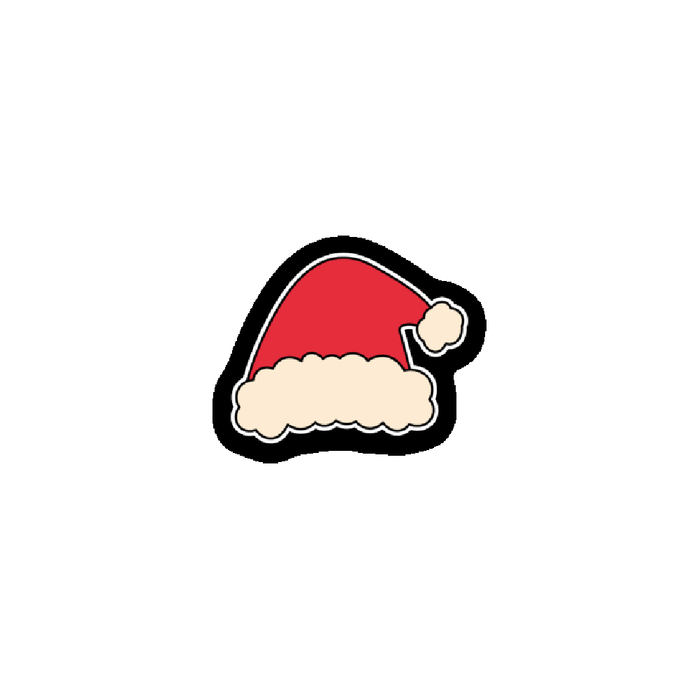 Santa Hat Sticker Transparent Clipart