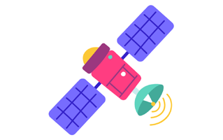 Satellite Sticker PNG