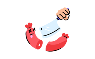Sausage Free Sticker PNG