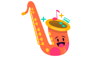 Saxophone Sticker PNG