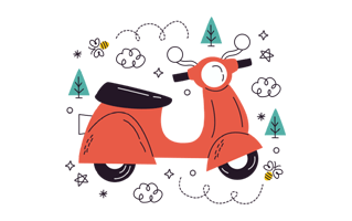 Scooter Sticker PNG