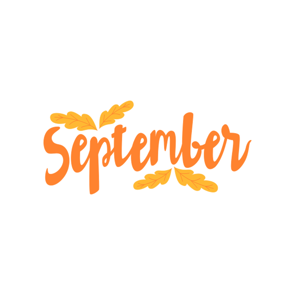 September Free Sticker Transparent Picture