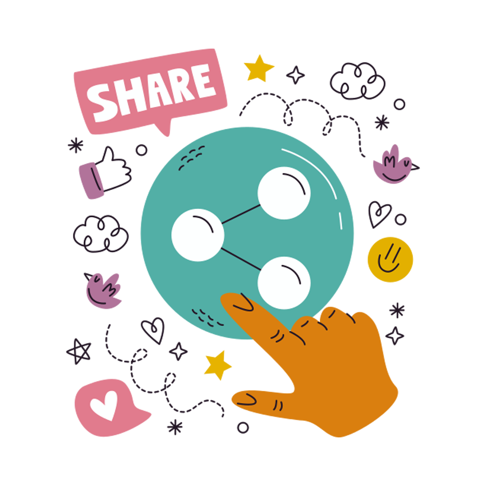 Share Sticker Transparent Clipart