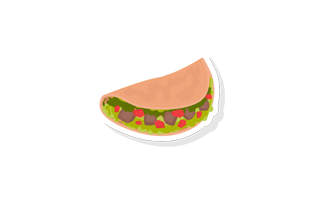 Shawarma Sticker PNG
