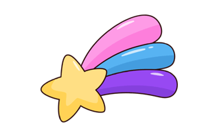Shooting Star Free Sticker PNG