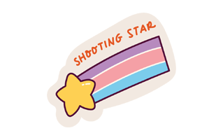 Shooting Star Sticker PNG