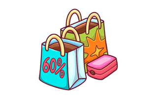 Shopping Bag Sticker PNG