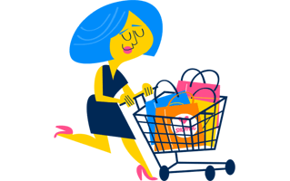 Shopping Cart Sticker PNG