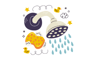Shower Sticker PNG
