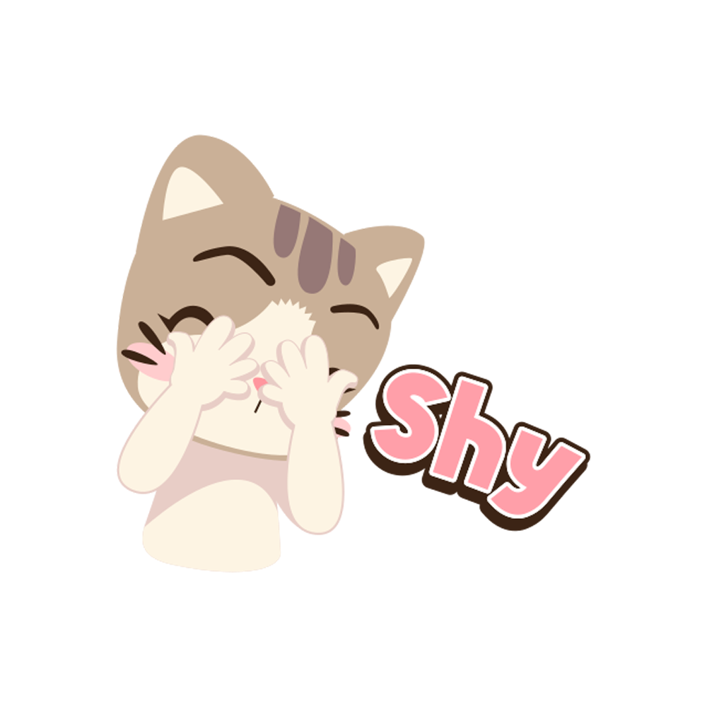 Shy Free Sticker Transparent Photo